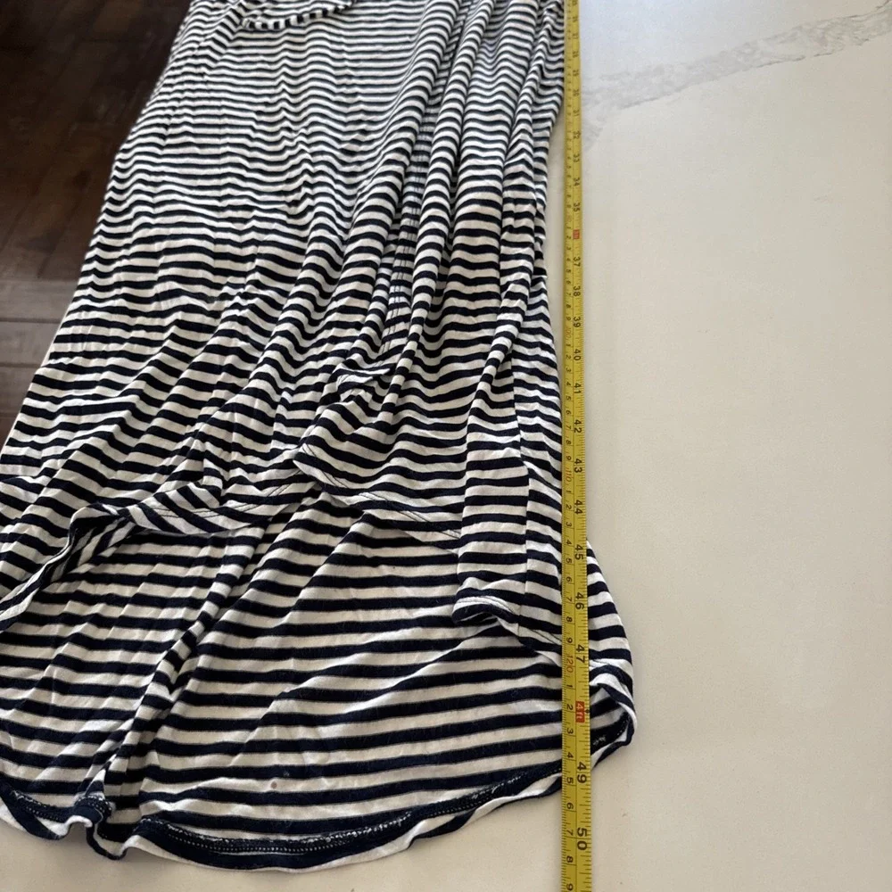 CAbi 5105 Boat Striped Maxi dress, blue/white‎ Sz Small, nautical, coastal
